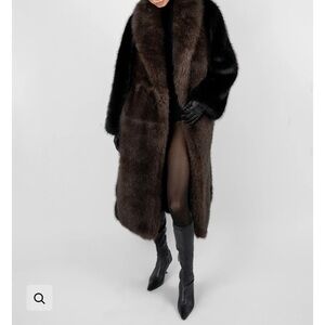 WeWoreWhat Black and Brown Teddy Jacket